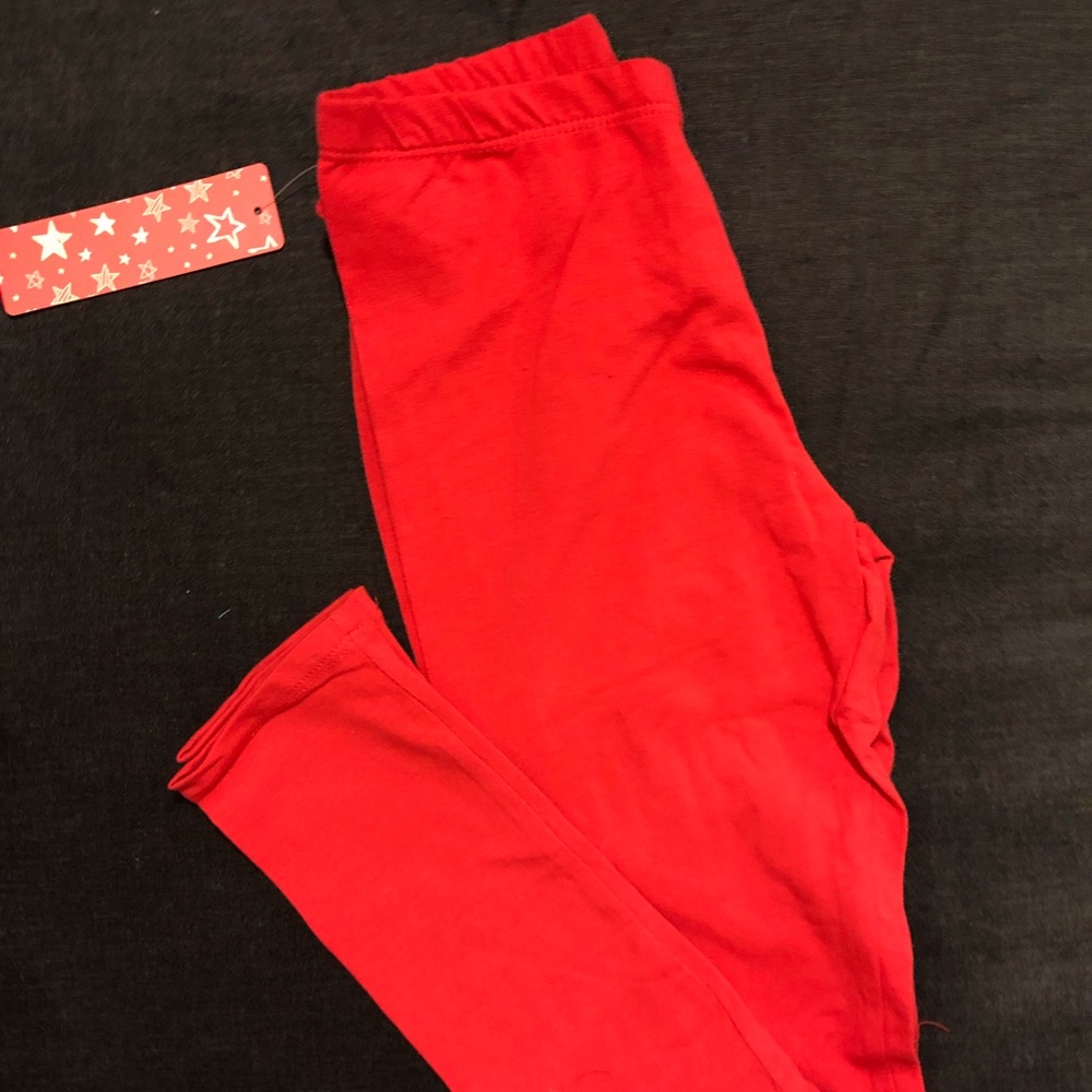 New Fabkids Size 8-10 Large Red Leggings